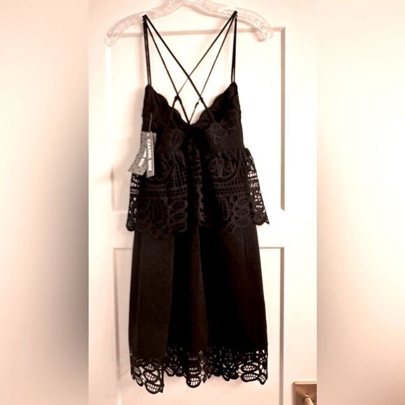 Gianni Bini Monica Lace Peplum Dress - Picture 3 of 8